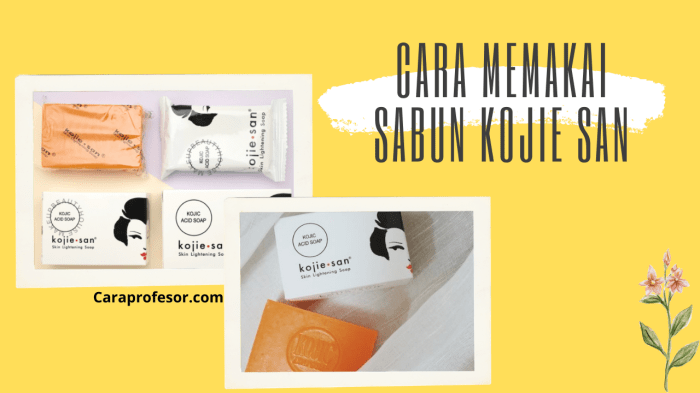 cara menggunakan sabun kojie san