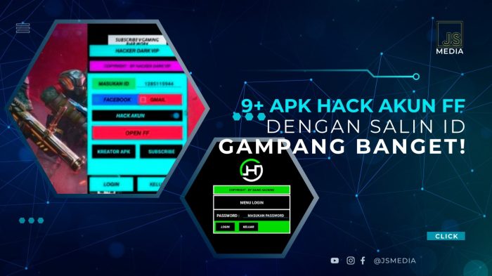 Hack akun ff via id apk