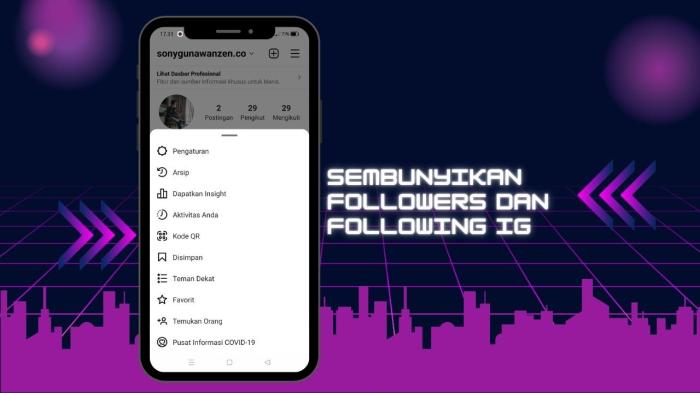 Cara menyembunyikan followers ig
