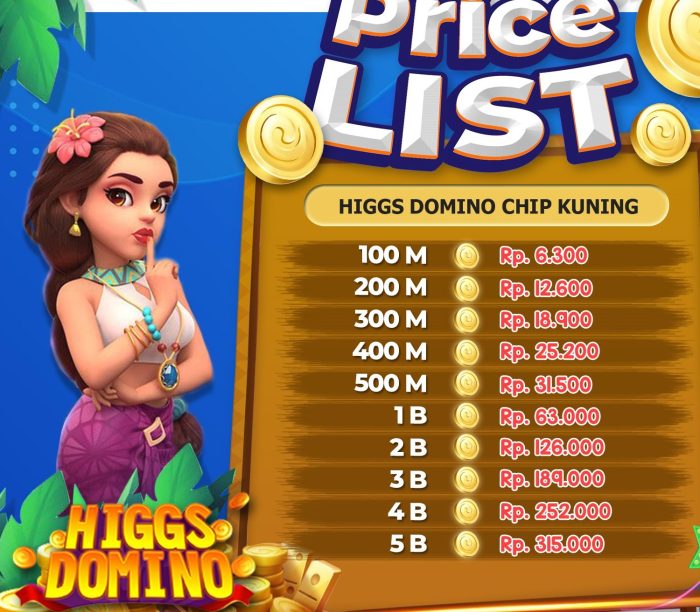 Top up higgs domino rp pakai pulsa