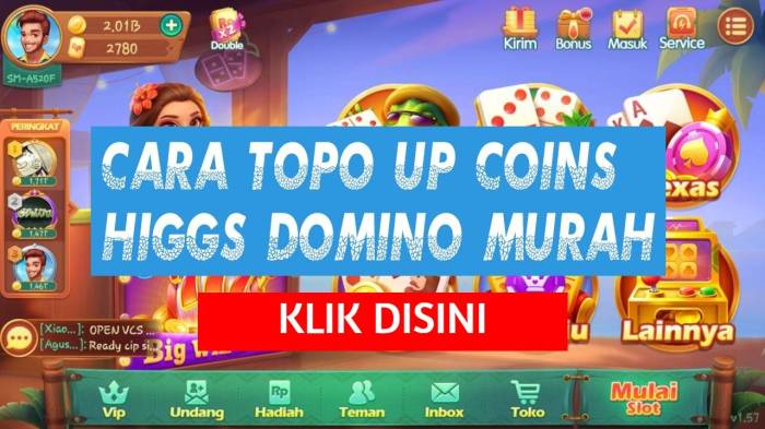Beli chip higgs domino murah via pulsa