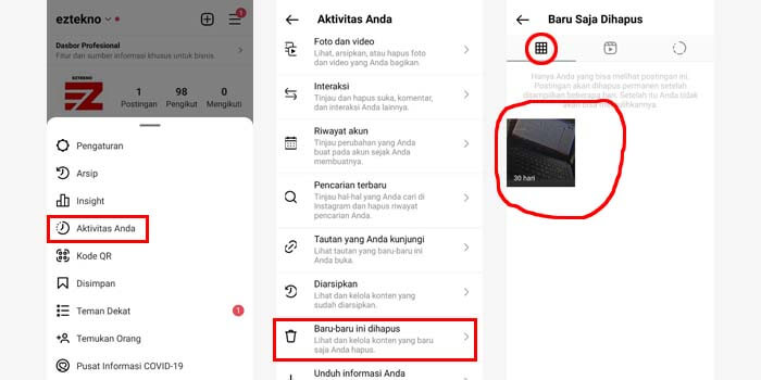 Cara melihat postingan lama di instagram