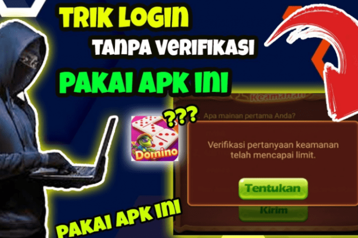 Hack akun domino tanpa verifikasi