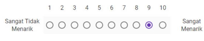 Cara membuat skala linier google form