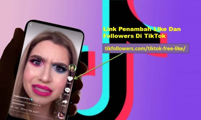 Link penambah like tiktok gratis