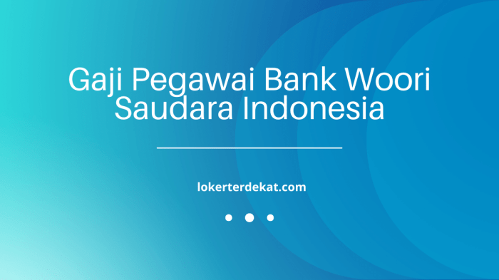 Gaji PT Bank Woori Saudara Indonesia