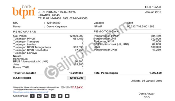 Gaji PT Bank BTPN