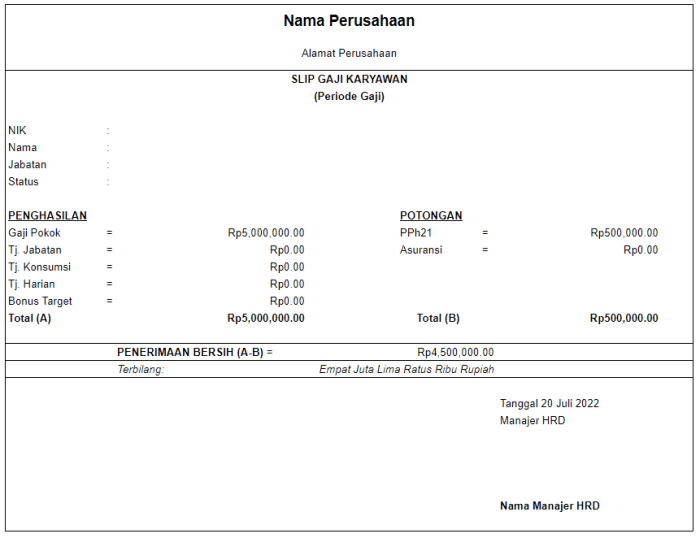 Gaji PT Bank Andara