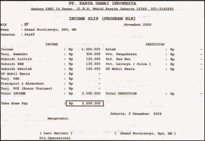 Gaji dan Tunjangan di PT Hutama Karya