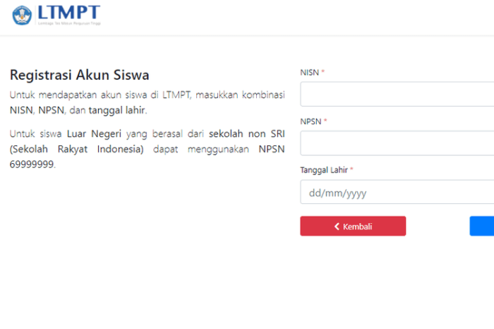 Cara buat akun ltmpt