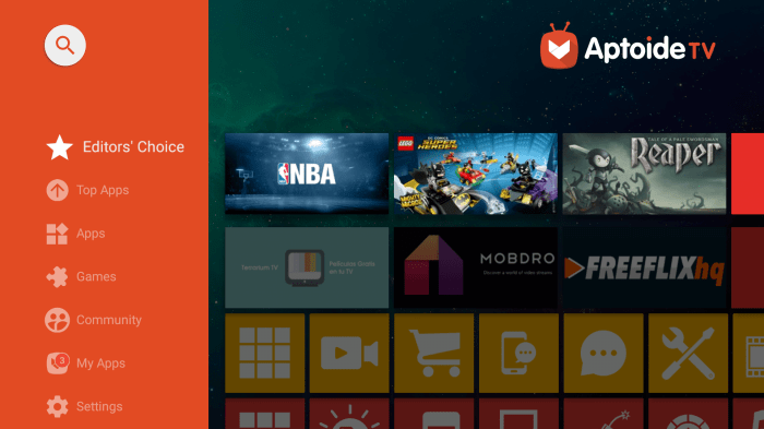 Download aptoide tv apk