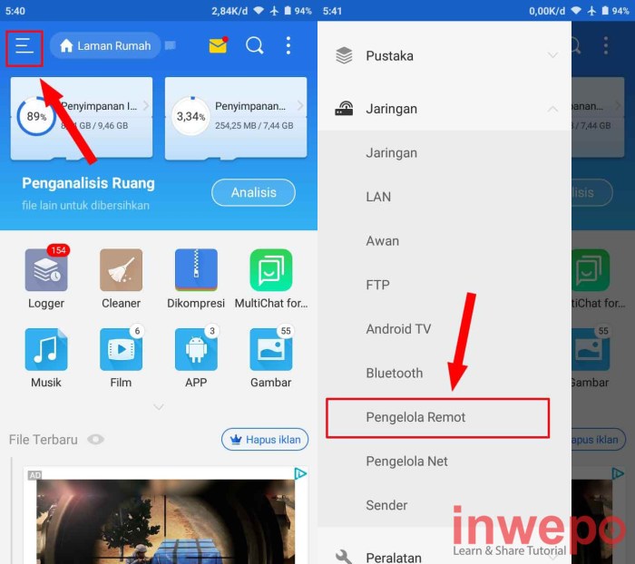 Tranfer file dari android ke pc tanpa bluetooth