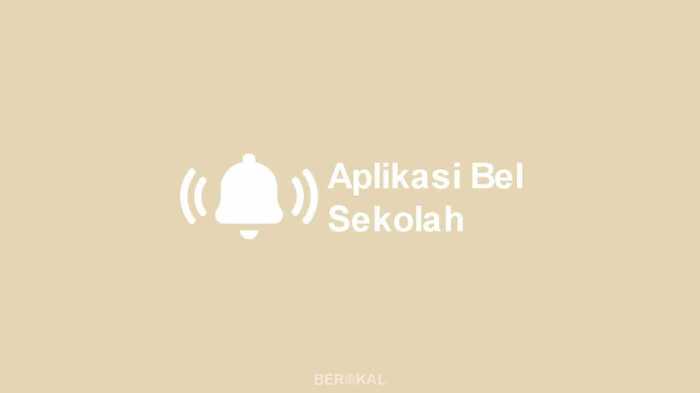 Aplikasi bel sekolah