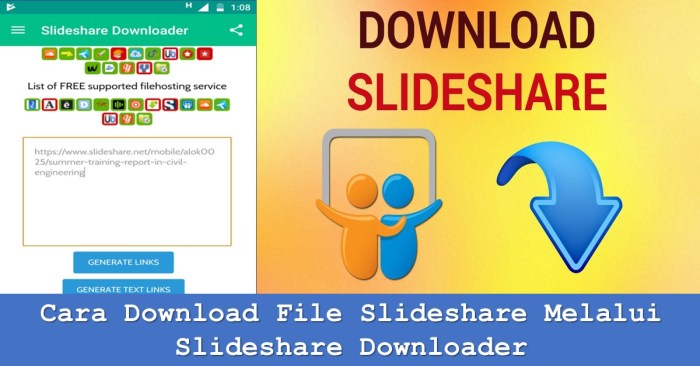 Cara download file slideshare