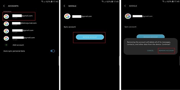 Cara logout akun gmail di android