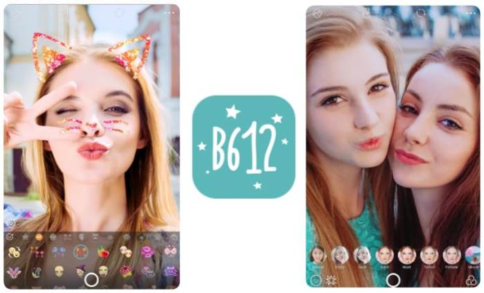 B612 camera apk アプリ caritas editing eye aplicativo fungsi
