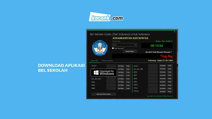 Aplikasi bel sekolah