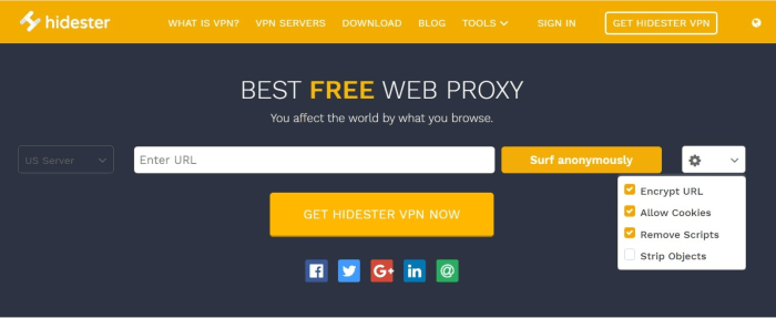 Proxy servers server site