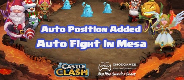 Mod baru castle clash auto position auto fight mesa