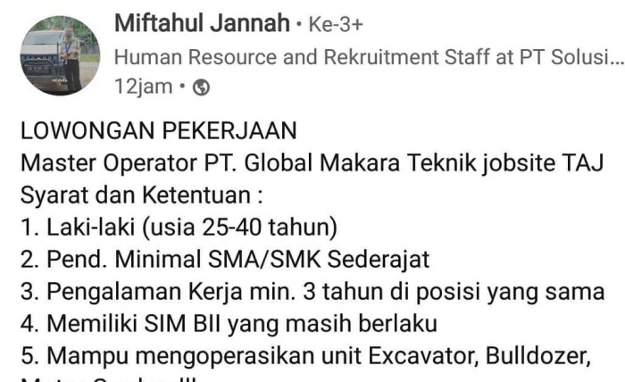 Gaji pt global makara teknik
