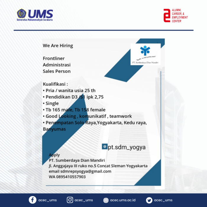 Gaji pt sumberdaya dian mandiri