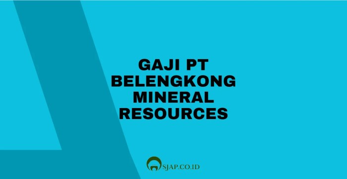 Gaji pt belengkong mineral resources