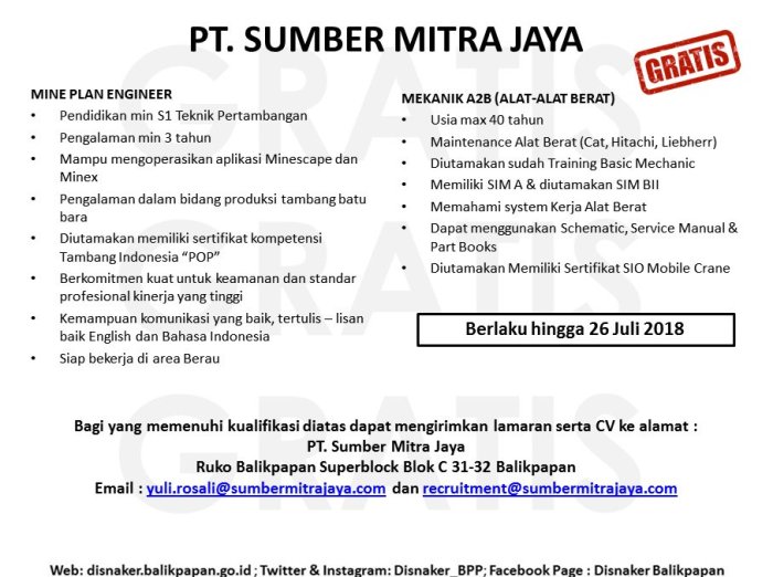 Gaji pt sumber mitra jaya