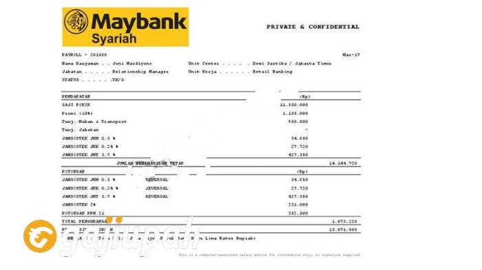 Gaji karyawan bank maybank terbaru