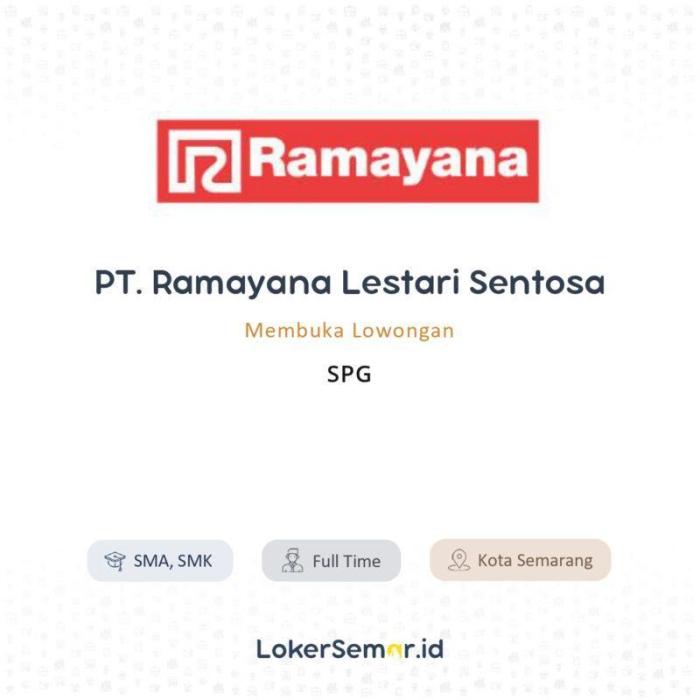 Gaji karyawan ramayana