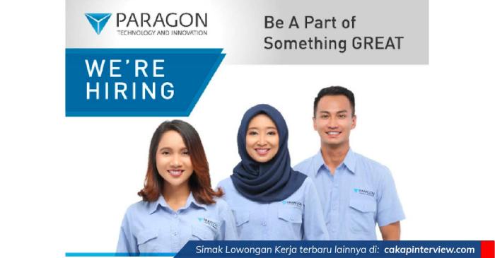 Gaji pt paragon technology and innovation jakarta