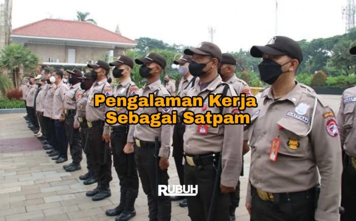 Tugas utama satpam kualifikasi dan gajinya