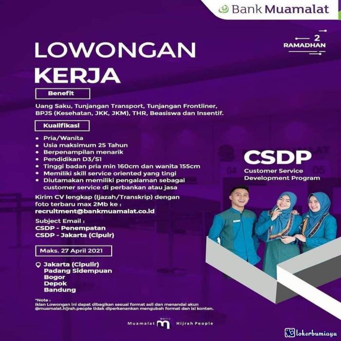 Gaji pt bank syariah muamalat indonesia