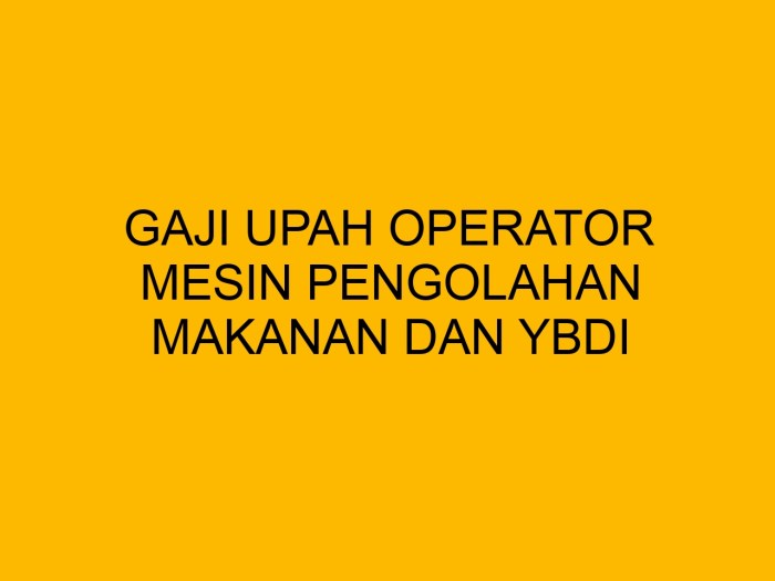 Gaji operator mesin press mekanik